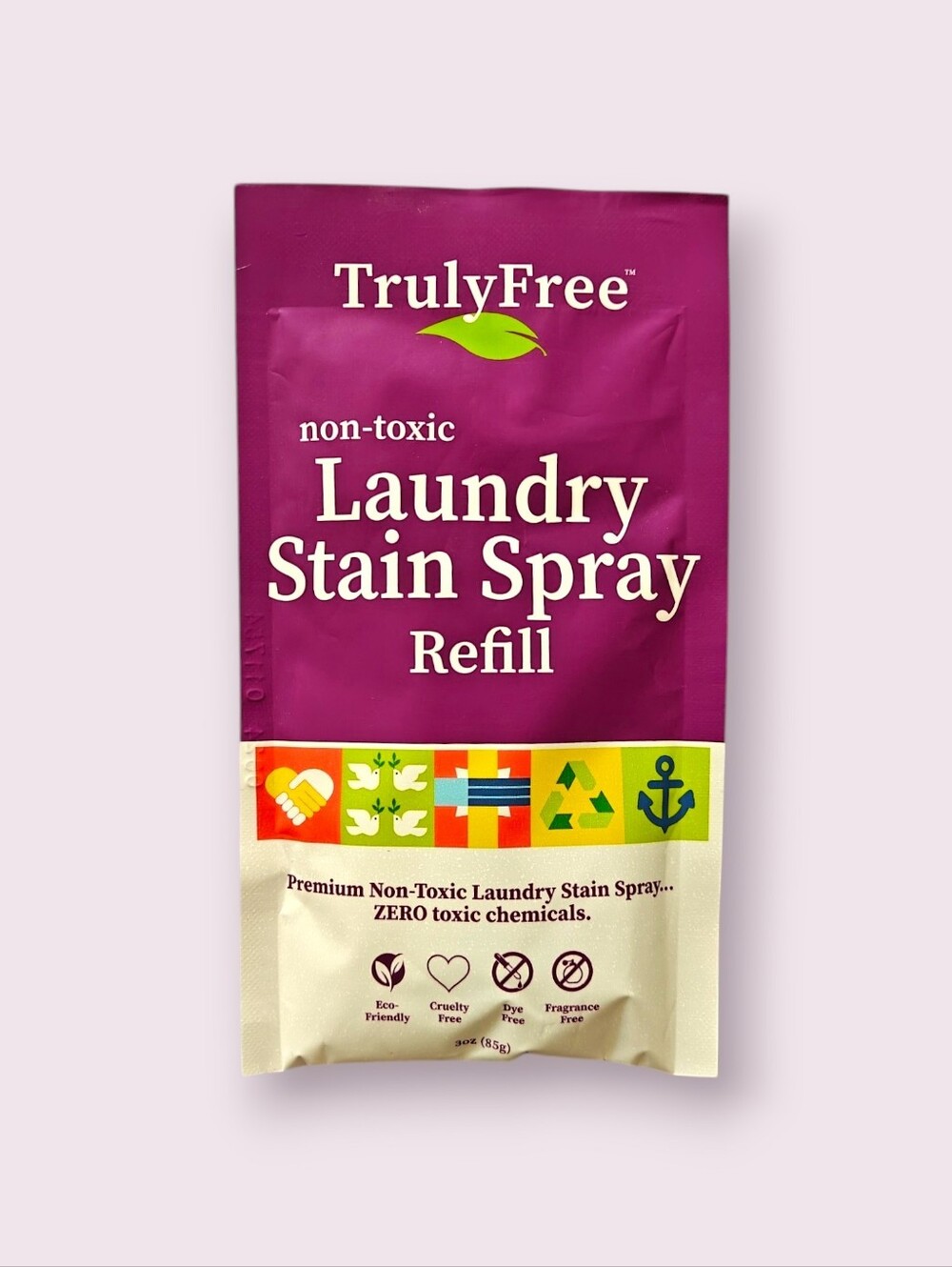 New/Unopened Truly Free Laundry Stain Spray Refill 3 oz, (Pack of 3)